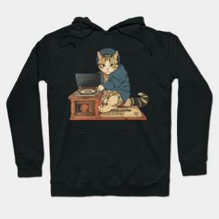 Retro Hip Hop cat Hoodie